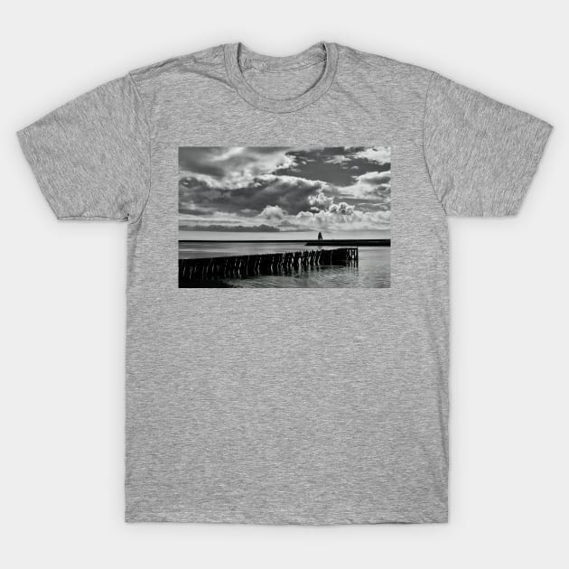 River Tyne in black and white T-Shirt by Violaman